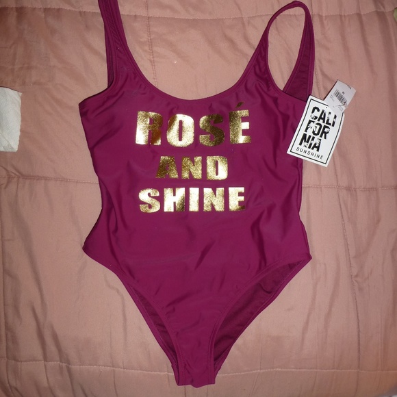 CALIFORNIA SUNSHINE Rose & Shine Swimsuit, M, Nwt - Picture 9 of 11